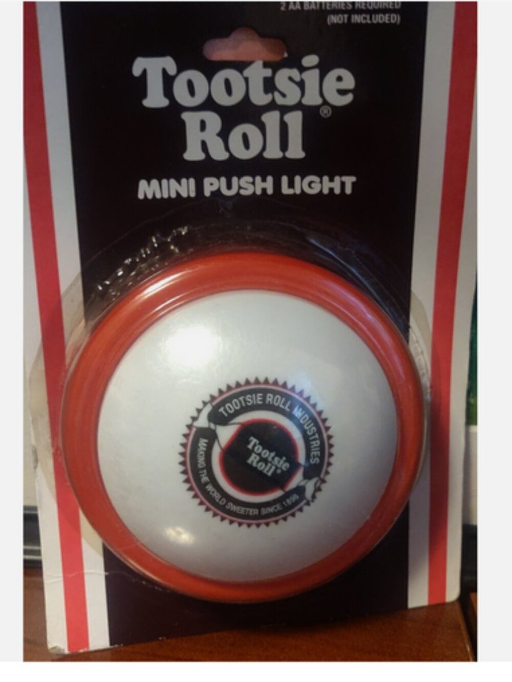 LOT OF 4 PKGS Vintage Tootsie Roll Candy Mini Push Light Room Decor New MIP